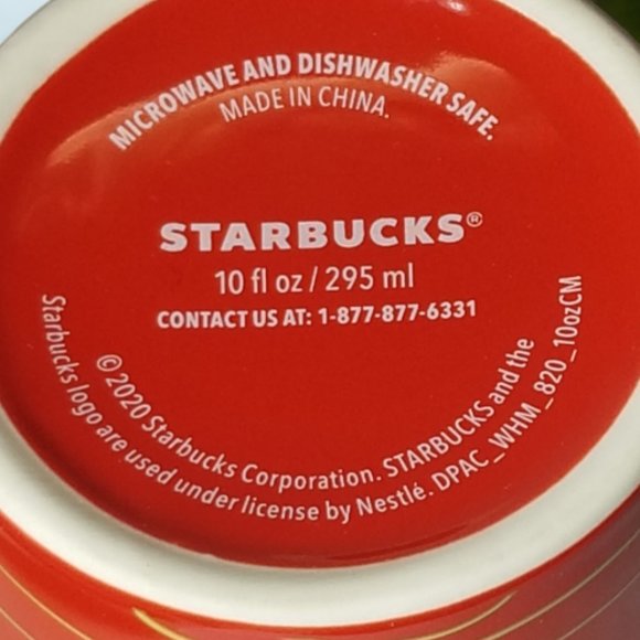 Starbucks Red Christmas Coffee Cup/Mug Green Siren Logo 2020 Holiday Fa La La - Picture 9 of 12